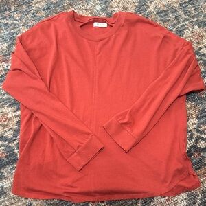 Madewell Rust Long Sleeve Tee
